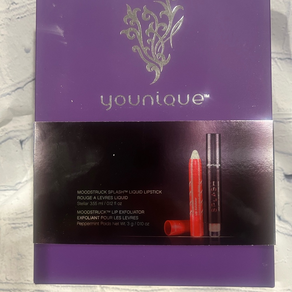Younique peppermint lip exfoliator and Splash Lipstick-Steller Collection